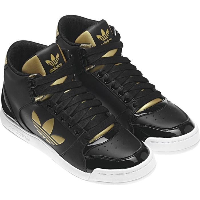 basket adidas femme noir et or